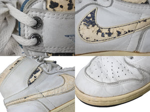 NIKE AIR JORDAN1 Air Jordan AJ1 OG High Sneakers Metallic Blue 1985 Good Used 55379