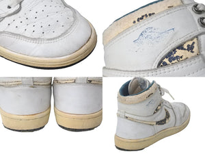 NIKE AIR JORDAN1 Air Jordan AJ1 OG High Sneakers Metallic Blue 1985 Good Used 55379