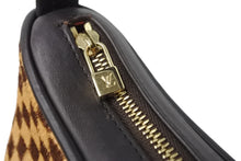 画像をギャラリービューアに読み込む, LOUIS VUITTON ルイヴィトン ハンドバッグ タイガー ダミエソバージュ ハラコ レザーM92132 ブラウン ゴールド 美品 中古 55409