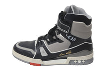 画像をギャラリービューアに読み込む, LOUIS VUITTON ルイヴィトン スニーカー ハイトップ トレイナー 19SS ブラック グレー 8 1/2 ヴァージル 1A7RTY 美品 中古 55414