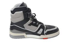 画像をギャラリービューアに読み込む, LOUIS VUITTON ルイヴィトン スニーカー ハイトップ トレイナー 19SS ブラック グレー 8 1/2 ヴァージル 1A7RTY 美品 中古 55414