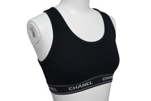 Load image into Gallery viewer, 新品未使用 CHANEL シャネル インナーセットアップ P03020V01014 コットン スパンデックス ブラック サイズ38 中古 55439