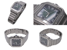 画像をギャラリービューアに読み込む, 新品同様 2023年 カルティエ CARTIER サントス ドゥ カルティエ ウォッチ LM WSSA0062 グリーン 中古 55448