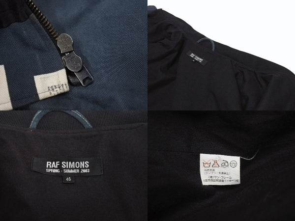 極美品 RAF SIMONS ラフシモンズ 03SS ボンバージャケット サイズ46 CONSUMED期 消費者期 Peter De Potter MA-1 アーカイブ 中古 4b005545