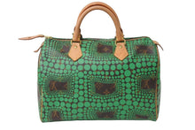 画像をギャラリービューアに読み込む, LOUIS VUITTON ルイヴィトン ハンドバッグ M40694 スピーディ30 パンプキンドット 草間彌生 ヴェール ゴールド金具 美品 中古 55453