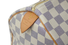 画像をギャラリービューアに読み込む, 新品同様 LOUIS VUITTON ルイヴィトン スピーディ30 ダミエ アズール N41533 ホワイト ベージュ 中古 55474
