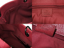 画像をギャラリービューアに読み込む, 極美品 GUCCI グッチ トートバッグ ハンドバッグ 120837 GGキャンバス レザー ベージュ レッド ブラックメタル金具 中古 4b005548