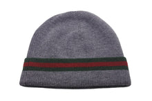 画像をギャラリービューアに読み込む, GUCCI グッチ ニット ニット帽 ニットキャップ ビーニー ウール ローゲージ ウェビングライン サイズ M 美品 中古 55525