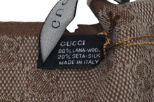 画像をギャラリービューアに読み込む, 新品未使用 GUCCI グッチ マフラー ストール ショール GG総柄 シェリーライン フリンジ ブラウン ベージュ 中古 55527