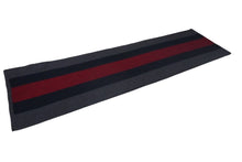 画像をギャラリービューアに読み込む, 極美品 GUCCI グッチ マフラー ショール ウール ストライプ グレー ネイビー レッド 中古 55528