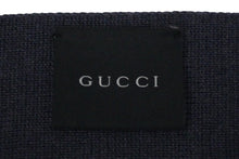 画像をギャラリービューアに読み込む, 極美品 GUCCI グッチ マフラー ショール ウール ストライプ グレー ネイビー レッド 中古 55528