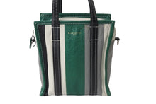 画像をギャラリービューアに読み込む, BALENCIAGA バレンシアガ バザールショッパー ハンドバッグ ロゴ 452458 ラムスキン マルチカラー 鞄 シルバー金具 良品 中古 55549