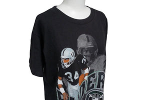 RAIDERS Bo Jackson Las Vegas Raiders Bo Jackson NFL Vintage Short Sleeve T-Shirt Black Cotton M Good Used 55556