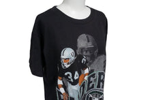 画像をギャラリービューアに読み込む, RAIDERS Bo Jackson ラスベガス レイダース ボー ジャクソン NFL ヴィンテージ 半袖Ｔシャツ ブラック コットン M 良品 中古 55556