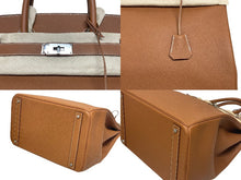 Load image into Gallery viewer, 新品未使用 HERMES エルメス ハンドバッグ オータクロア40 ゴールド B刻印 トゴ パラジウム金具 中古 4b005556