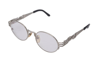 極美品 Jean Paul Gaultier ジャンポール ゴルチェ メガネ サングラス シルバー 56-6106 中古 55563