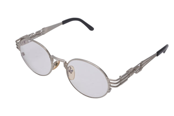 極美品 Jean Paul Gaultier ジャンポール ゴルチェ メガネ サングラス シルバー 56-6106 中古 55563