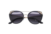 Load image into Gallery viewer, 極美品 BVLGARI ブルガリ セルペンティ サングラス ブラック ゴールド プラスチック ニッケル合金 53□20-145 903279 中古 55592