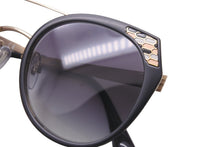 Load image into Gallery viewer, 極美品 BVLGARI ブルガリ セルペンティ サングラス ブラック ゴールド プラスチック ニッケル合金 53□20-145 903279 中古 55592