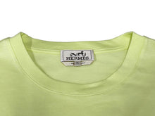 Load image into Gallery viewer, 新品同様 HERMES エルメス 半袖Ｔシャツ レザーミニパッチ コットン 23SS サイズXL グリーン 中古 53656
