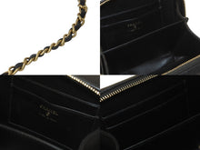 画像をギャラリービューアに読み込む, 極美品 CHANEL シャネル CCフィグリー ミニチェーンショルダーバッグ A84452 キャビアスキン ブラック ゴールド金具 中古 55712