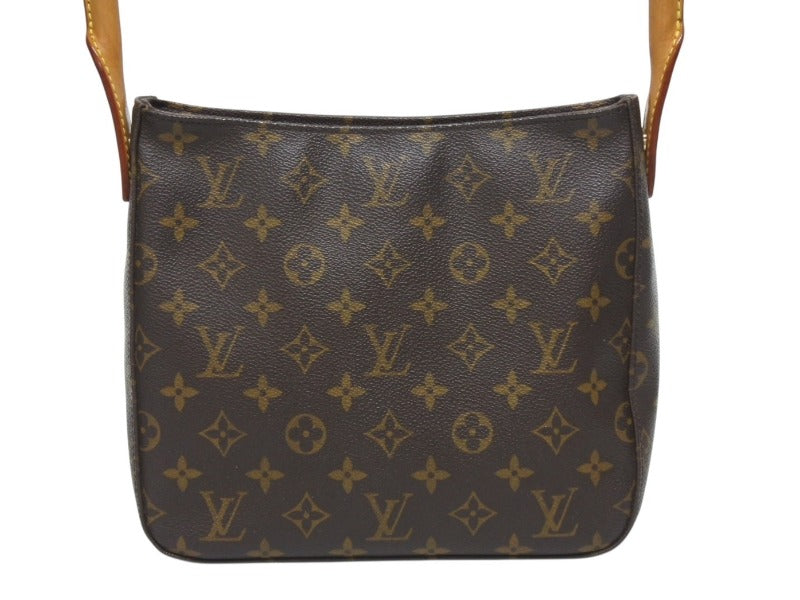 LOUIS VUITTON ルイヴィトン ルーピングMM ワンショルダーバッグ M51146 モノグラム PVC レザー ブラウン ゴールド金具 美品 中古 4b005573