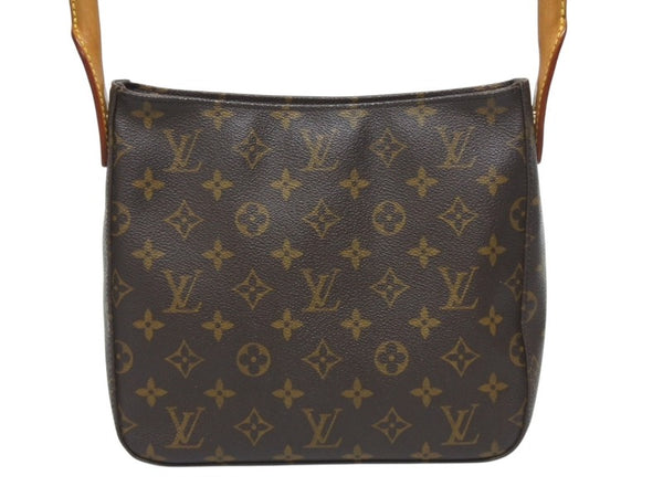 LOUIS VUITTON ルイヴィトン ルーピングMM ワンショルダーバッグ M51146 モノグラム PVC レザー ブラウン ゴールド金具 美品 中古 4b005573