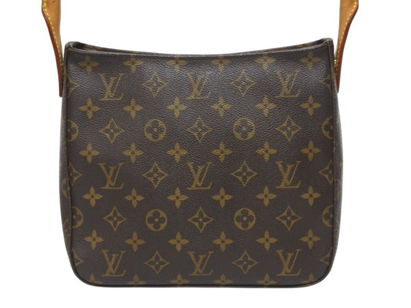 LOUIS VUITTON ルイヴィトン ルーピングMM ワンショルダーバッグ M51146 モノグラム PVC レザー ブラウン ゴールド金具 美品 中古 4b005573