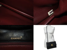 画像をギャラリービューアに読み込む, CHANEL シャネル ショルダーバッグ シェブロンステッチ ブラック ココマーク 2番台 ラムスキン ゴールド金具 美品 中古 55769