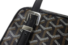 画像をギャラリービューアに読み込む, GOYARD ゴヤール ショルダーバッグ ヨナGM ブラック レザー コーティングキャンバス シルバー金具 美品 中古 55799