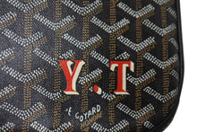 画像をギャラリービューアに読み込む, GOYARD ゴヤール ショルダーバッグ ヨナGM ブラック レザー コーティングキャンバス シルバー金具 美品 中古 55799