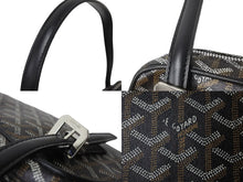 画像をギャラリービューアに読み込む, GOYARD ゴヤール ショルダーバッグ ヨナGM ブラック レザー コーティングキャンバス シルバー金具 美品 中古 55799