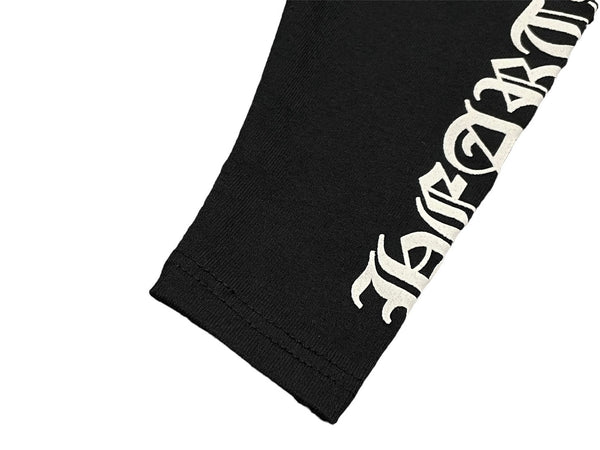 新品未使用 CHROME HEARTS クロムハーツ パンツ レギンス ロゴプリント ブラック キッズ 6 MONTHS 52/41 中古 55810