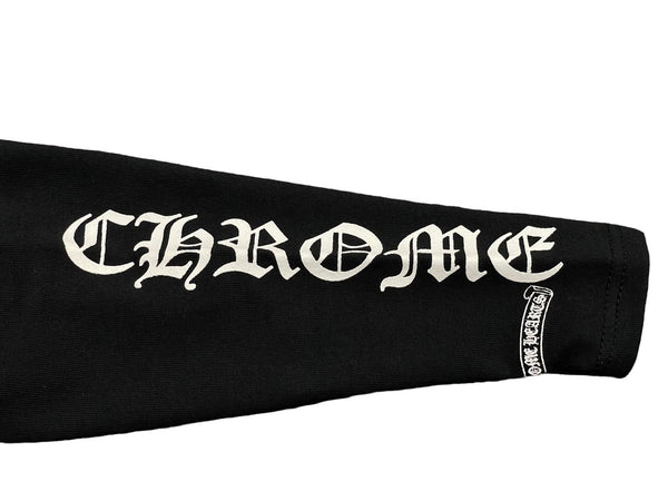 新品未使用 CHROME HEARTS クロムハーツ パンツ レギンス ロゴプリント ブラック キッズ 6 MONTHS 52/41 中古 55810