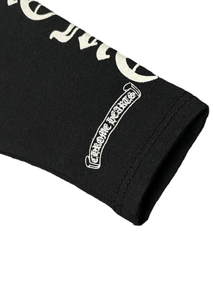 新品未使用 CHROME HEARTS クロムハーツ パンツ レギンス ロゴプリント ブラック キッズ 6 MONTHS 52/41 中古 55810
