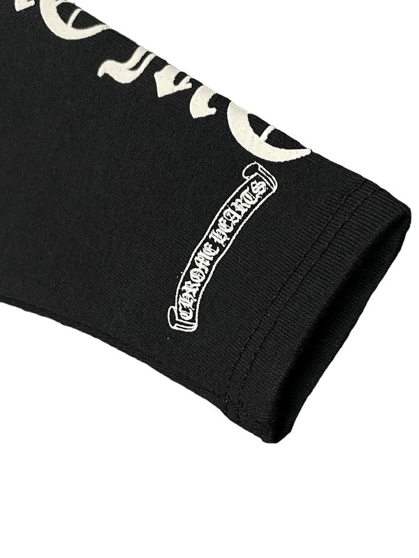 新品未使用 CHROME HEARTS クロムハーツ パンツ レギンス ロゴプリント ブラック キッズ 6 MONTHS 52/41 中古 55810