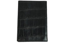 Load image into Gallery viewer, Tom Ford トムフォード パスポートケース 小物 ブラック クロコ シルバーロゴ 美品 中古 55822