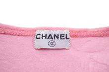 画像をギャラリービューアに読み込む, CHANEL シャネル ヴィンテージ 半袖Ｔシャツ チビT ココマーク クロップド ベロア ピンク 品質タグ無し 良品 中古 55843