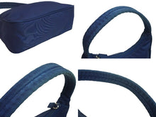 Load image into Gallery viewer, PRADA プラダ ハンドバッグ ワンショルダーバッグ MV515 ホーボー ミニバッグ ポーチ 三角ロゴ ブルー ナイロン 美品 中古 55874