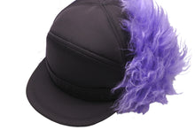 Load image into Gallery viewer, 極美品 PRADA プラダ 帽子 フライトキャップ ファー付き ナイロン 2HC180 19AW CAPPELLI ブラック パープル サイズL 中古 55887