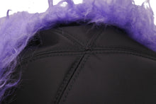 Load image into Gallery viewer, 極美品 PRADA プラダ 帽子 フライトキャップ ファー付き ナイロン 2HC180 19AW CAPPELLI ブラック パープル サイズL 中古 55887
