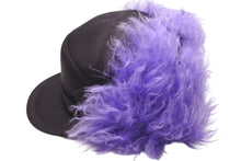 Load image into Gallery viewer, 極美品 PRADA プラダ 帽子 フライトキャップ ファー付き ナイロン 2HC180 19AW CAPPELLI ブラック パープル サイズL 中古 55887