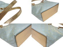 画像をギャラリービューアに読み込む, [USED/中古]GUCCI グッチ トートバッグ ブルー ゴールド キャンバス 002 1099 001998 ゴールド金具 Bランク 中古 4b005593