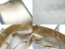 画像をギャラリービューアに読み込む, [USED/中古]GUCCI グッチ トートバッグ ブルー ゴールド キャンバス 002 1099 001998 ゴールド金具 Bランク 中古 4b005593