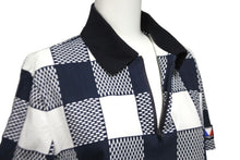 Load image into Gallery viewer, LOUIS VUITTON ルイヴィトン ポロシャツ ダミエハーフジップ RM171C AJV HBY46W ホワイト ネイビー サイズXS 良品 中古 55937