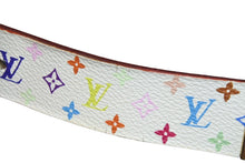 画像をギャラリービューアに読み込む, LOUIS VUITTON ルイヴィトン ベルト バックル マルチカラー ホワイト モノグラムキャンバス レザー 80/32 M9270U 中古 55938