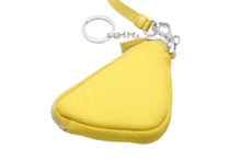 Load image into Gallery viewer, PRADA プラダ ポーチ トライアングルプレート Re Nylon ネックストラップ付 イエロー 2TT140 シルバー金具 美品 中古 55940