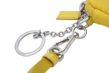 Load image into Gallery viewer, PRADA プラダ ポーチ トライアングルプレート Re Nylon ネックストラップ付 イエロー 2TT140 シルバー金具 美品 中古 55940