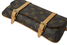 画像をギャラリービューアに読み込む, LOUIS VUITTON ルイヴィトン ショルダーバッグ ウエストポーチ M51159 ポシェット マレル ブラウン ゴールド金具 美品 中古 55947
