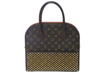 画像をギャラリービューアに読み込む, LOUIS VUITTON ルイヴィトン ルブタン ハンドバッグ アイコノクラスト レッド レオパード ハラコ レザー M41234 美品 中古 55988